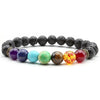 7 Chakra Lava Bracelet