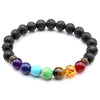 7 Chakra Lava Bracelet