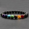 7 Chakra Lava Bracelet