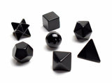 Sacred Geometry Black Agate Stones